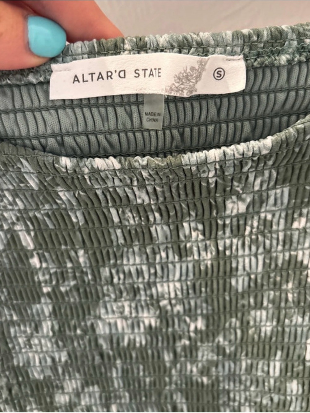 Altar'd State Sage Green Floral Midi Dress - Picture 2 of 3